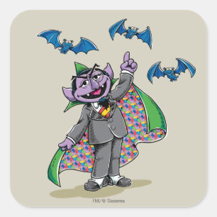 Sticker Carré Comte von Count vintage