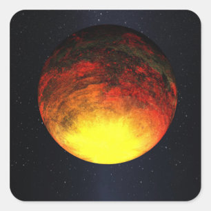 Sticker Carré Concept artistique de Kepler-10b