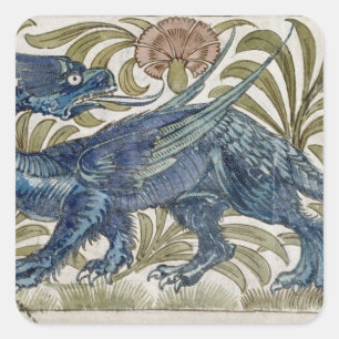 Sticker Carré Conception de "dragon" pour une tuile (la semaine