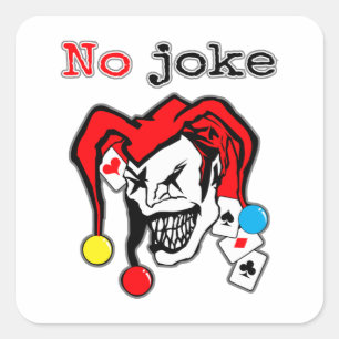 Sticker Carré conception de l'autocollant joker