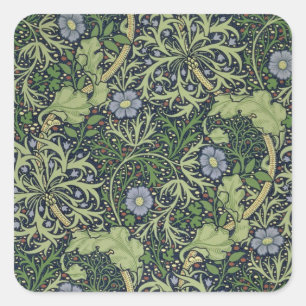 Sticker Carré Conception de papier peint d'algue, imprimée par