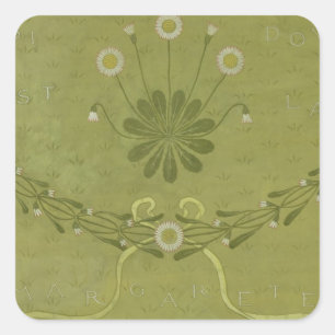 Sticker Carré Conception de papier peint "de Margarete de La",