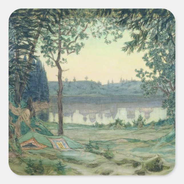 Sticker Carré Conception de scène pour Rimsky-Korsakov (Devant)