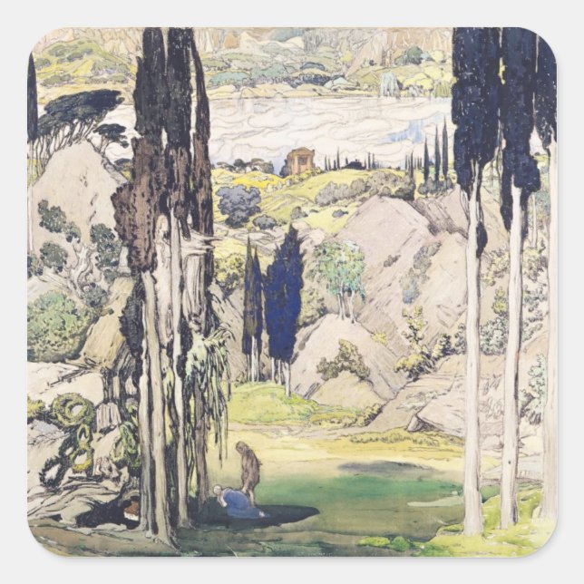 Sticker Carré Conception de scénographie pour la Loi I de (Devant)