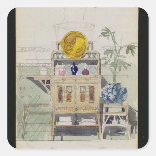 Sticker Carré Conception d'un tableau de bord, c.1860s-les année