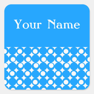 Sticker Carré Conception d'une balle bleu clair @ Emporio Moffa 