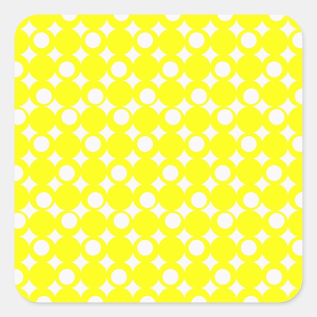 Sticker Carré Conception d'une balle jaune mod @ Emporio Moffa (Devant)