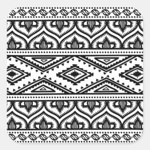 Sticker Carré Conception ethnique de motif