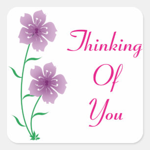 Sticker Carré Conception Florale Pour Vous