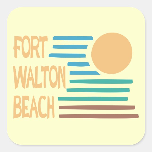 Sticker Carré Conception géométrique de Fort Walton Beach (Devant)