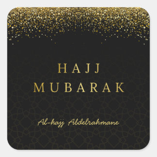 Sticker Carré Conception personnalisée de Hajj Mubarak