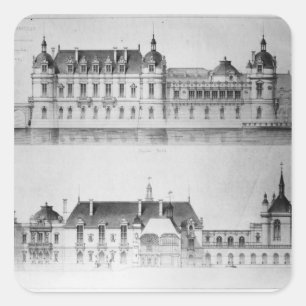Sticker Carré Conception pour la reconstruction de la façade nor
