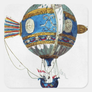 Sticker Carré Conception pour une montgolfière d'un diamètre de 