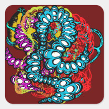 Conception surréaliste et colorée de chenille Abst