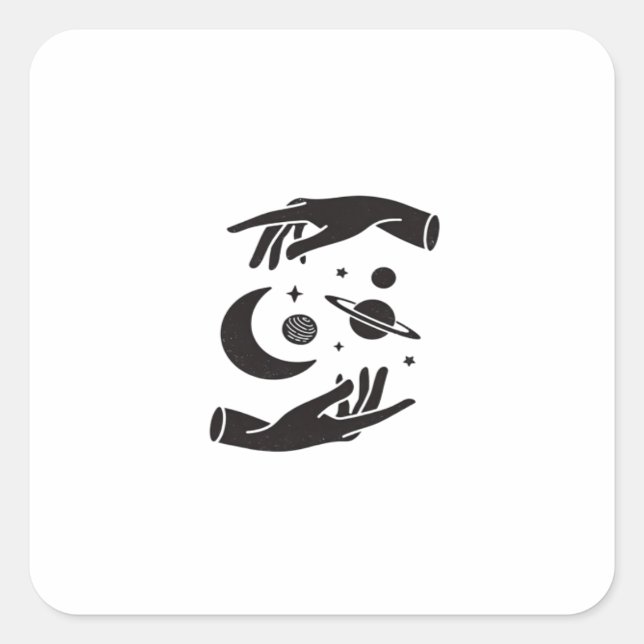 Sticker Carré Conception Whimsigoth (Devant)