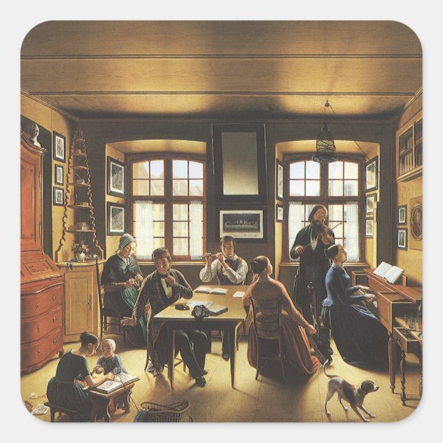 Sticker Carré Concert de famille Bâle par Sebastian Gutzwiller (Devant)