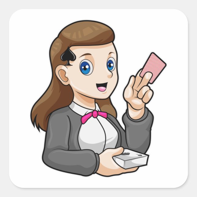 Sticker Carré Concessionnaire au Poker (Devant)