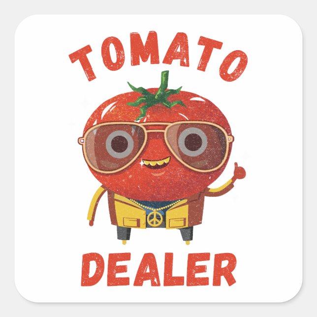 Sticker Carré Concessionnaire de tomates (Devant)