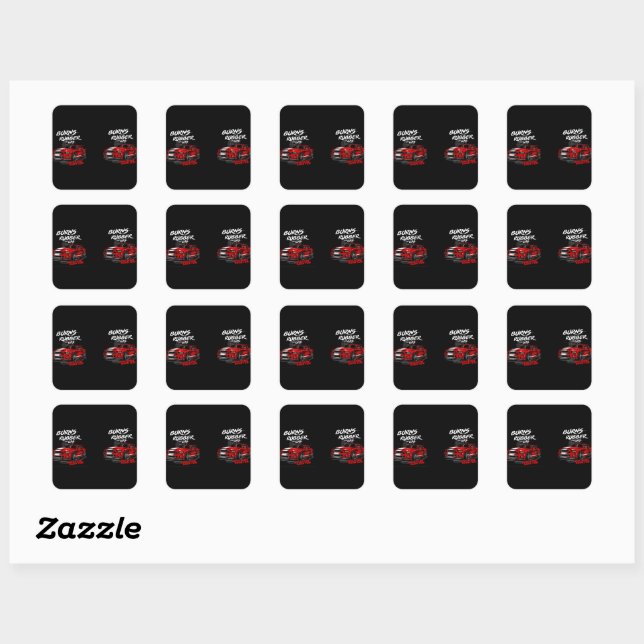 Sticker Carré Concevez, imprimez et personnalisez votre propre (Feuille)