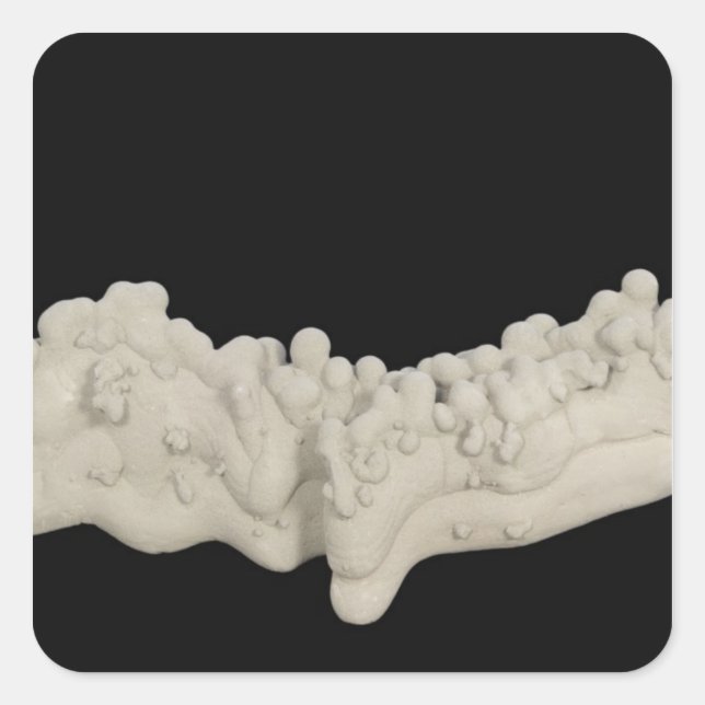 Sticker Carré Concrétion d'argile (Devant)