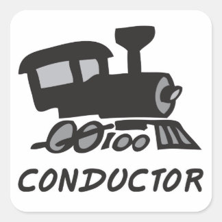 Sticker Carré Conducteur de train