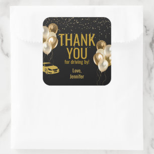 Sticker Carré Conduite par Anniversaire