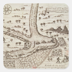 Sticker Carré Confluent du Niger