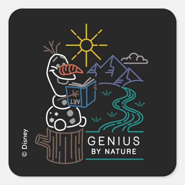 Sticker Carré Congelé 2 | Olaf - Le génie de la nature (Devant)