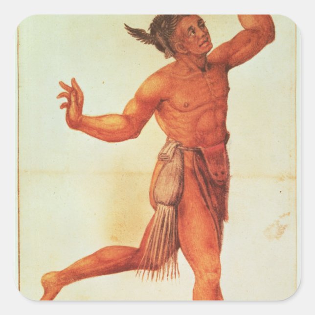 Sticker Carré Conjuré indien (Devant)