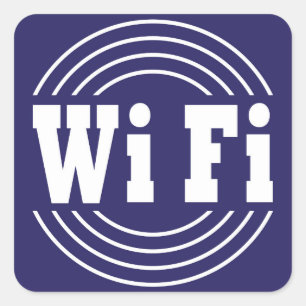Sticker Carré connexion wifi