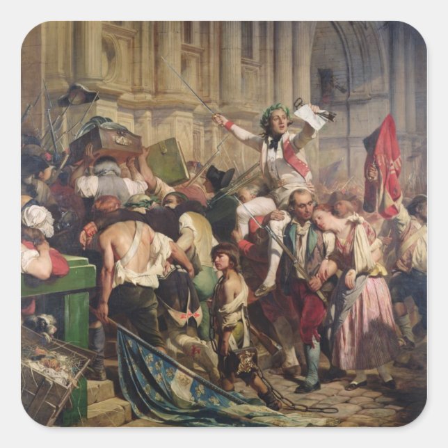 Sticker Carré Conquérants de Bastille devant l'Hôtel de Ville (Devant)