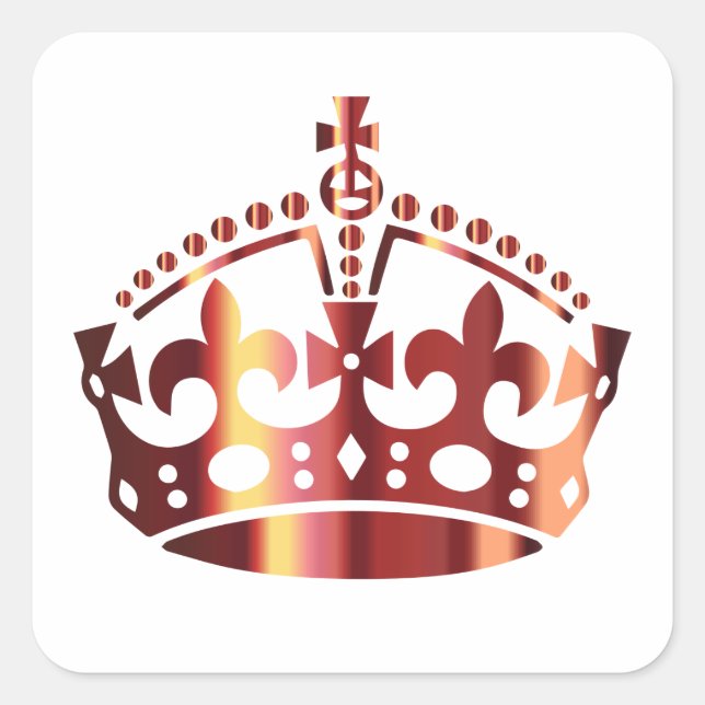 Sticker Carré Conserver la couronne calme - Changer d'arrière -  (Devant)