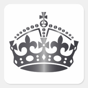 Sticker Carré Conserver la couronne carbone calme - Changer d'ar