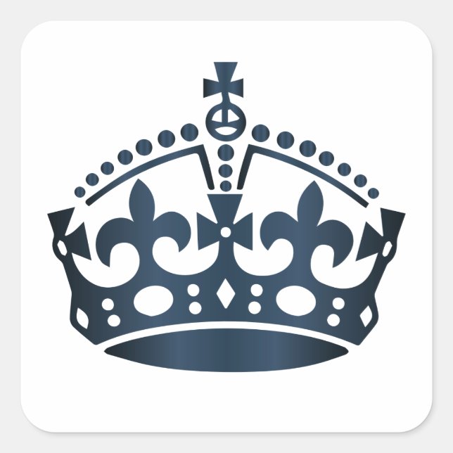 Sticker Carré Conserver la couronne carbone calme - Changer d'ar (Devant)