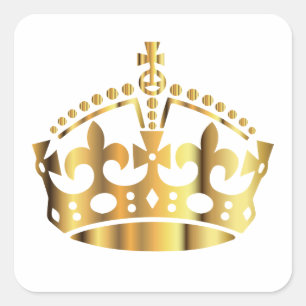 Sticker Carré Conserver la couronne d'or calme - Changer d'arriè