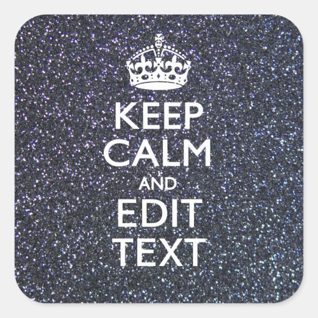 Sticker Carré Conserver le calme pour votre texte sur le style d (Devant)