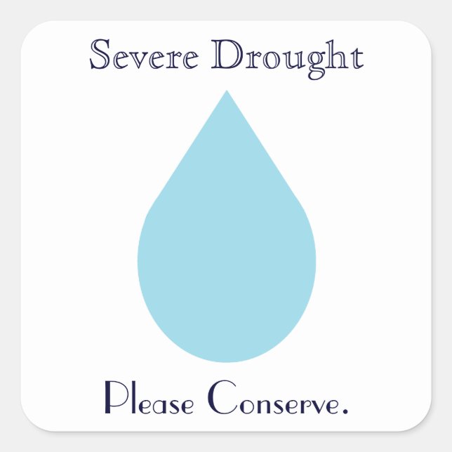Sticker Carré Conserver l'eau (Devant)