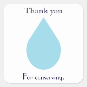 Sticker Carré Conserver l'eau