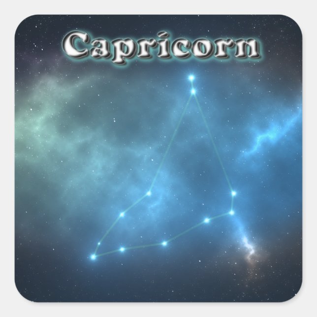 Sticker Carré constellation de Capricorne (Devant)