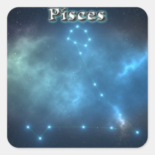 Sticker Carré Constellation de pisces