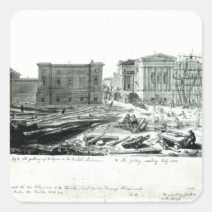 Sticker Carré Construction de la nouvelle galerie de British