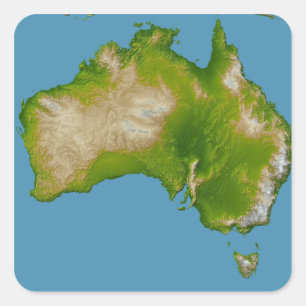 Sticker Carré Continent australien