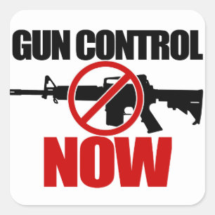 Sticker Carré Contrôle des armes MAINTENANT !