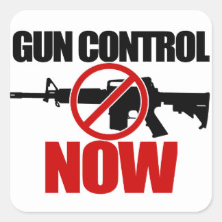 Sticker Carré Contrôle des armes MAINTENANT !