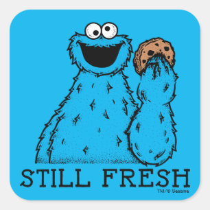 Sticker Carré Cookie Monster Toujours frais