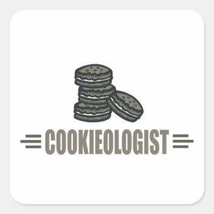 Sticker Carré Cookies amusants