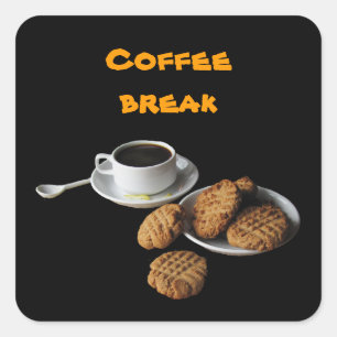 Sticker Carré Cookies au beurre d'arachide