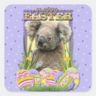 Sticker Carré Cookies d'oeufs de Pâques - Koala