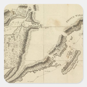 Sticker Carré Cooks River, Alaska