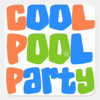 Sticker Carré Cool Pool Party